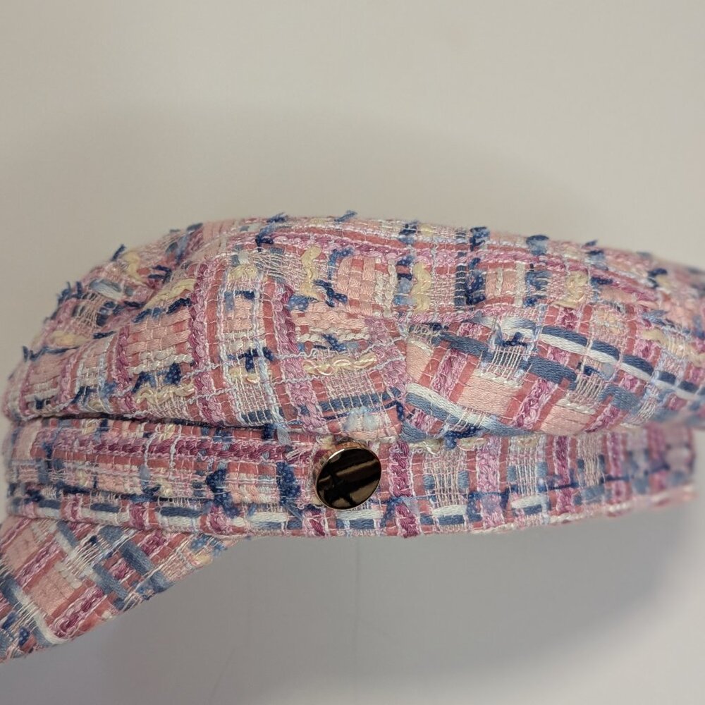 Chic Pink Tweed Newsboy Cap Cato Designs NWT - Picture 4 of 7